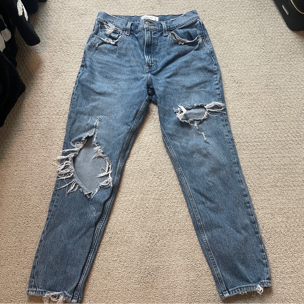 Abercrombie & Fitch High Rise Mom Jeans 28/6r